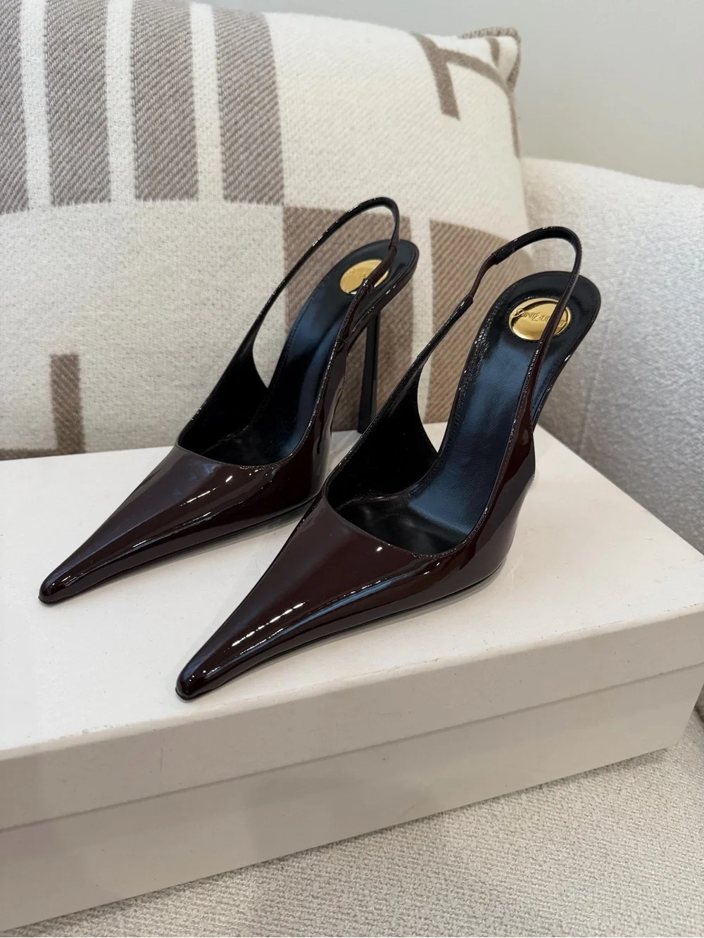 SAINT LAURENT Vendome Pumps 110 Merlot - Picture 4 of 10
